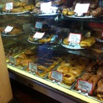 A picture of the bakery case in Pike Place Market, Seattle
